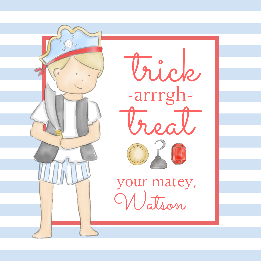 TRICK-ARRRGH-TREAT HALLOWEEN GIFT TAG