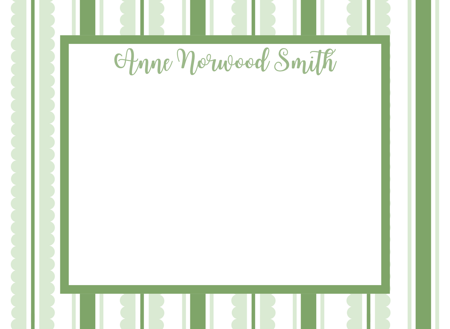 scalloped pattern stationery