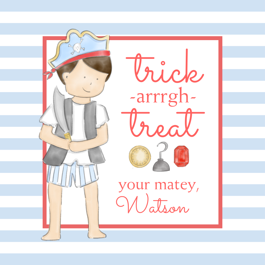 TRICK-ARRRGH-TREAT HALLOWEEN GIFT TAG