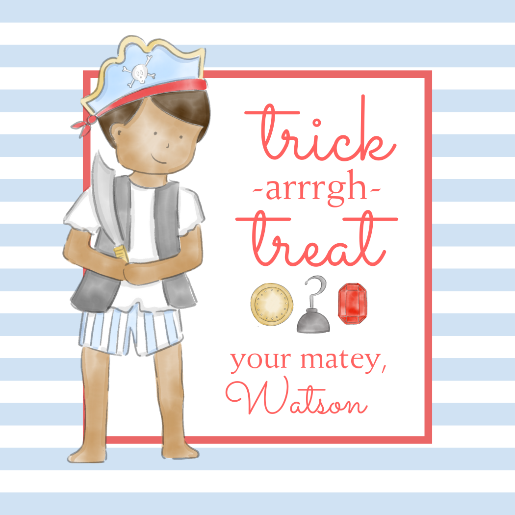 TRICK-ARRRGH-TREAT HALLOWEEN GIFT TAG