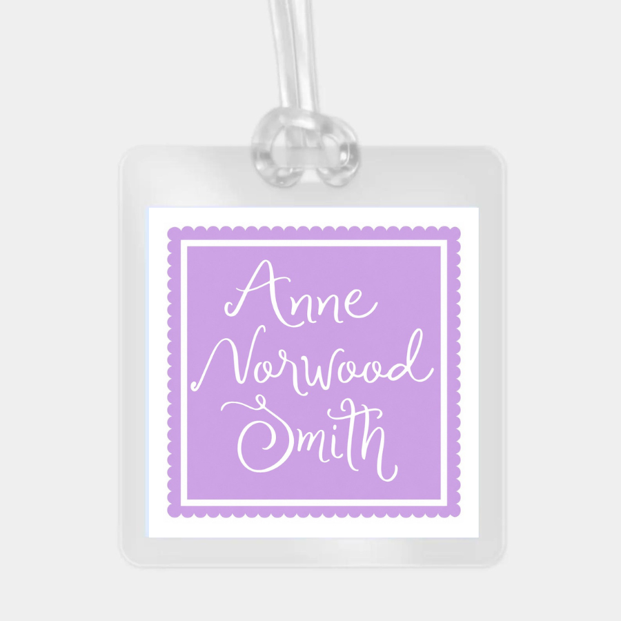 COLORFUL SCALLOPED LAMINATED BAG TAG