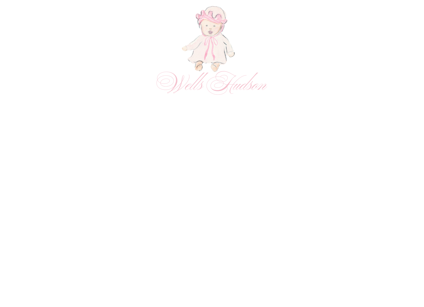 pink baby doll stationery