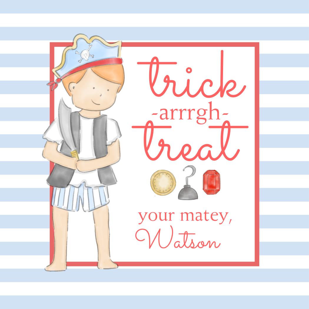 TRICK-ARRRGH-TREAT HALLOWEEN GIFT TAG