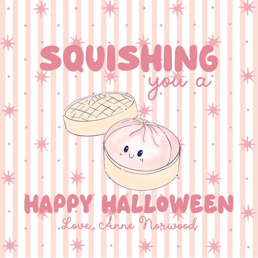 SQUISHY DUMPLING HALLOWEEN GIFT TAG