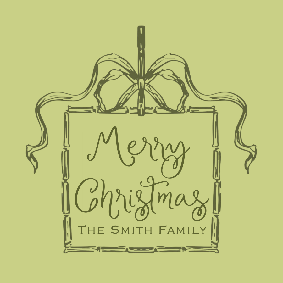 PRESENT RIBBON SQUARE GIFT TAG