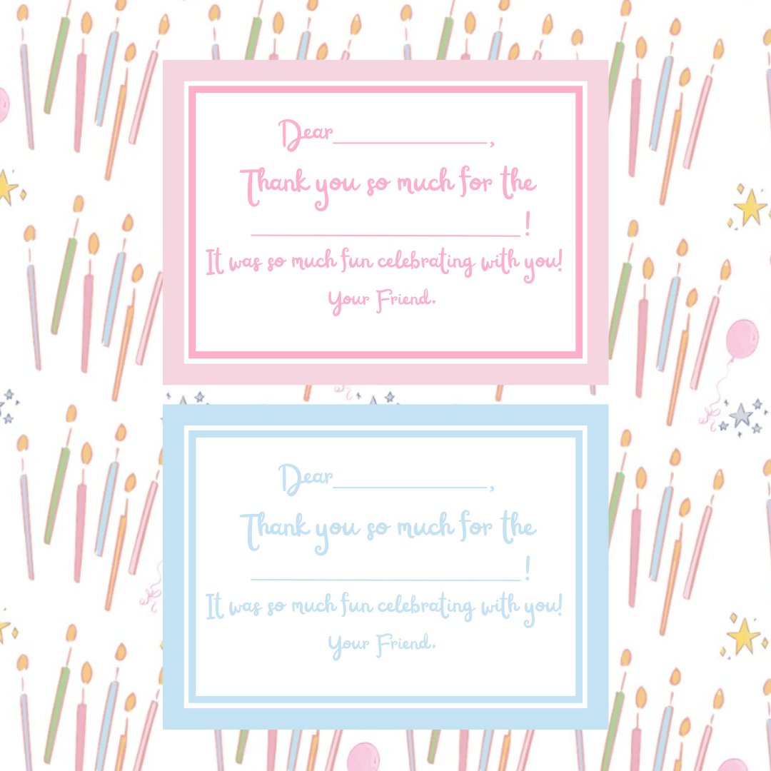 PARTY THANK YOU CARDS