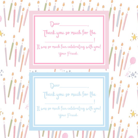 PARTY THANK YOU CARDS