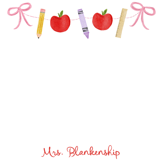 SCHOOL GARLAND NOTEPAD