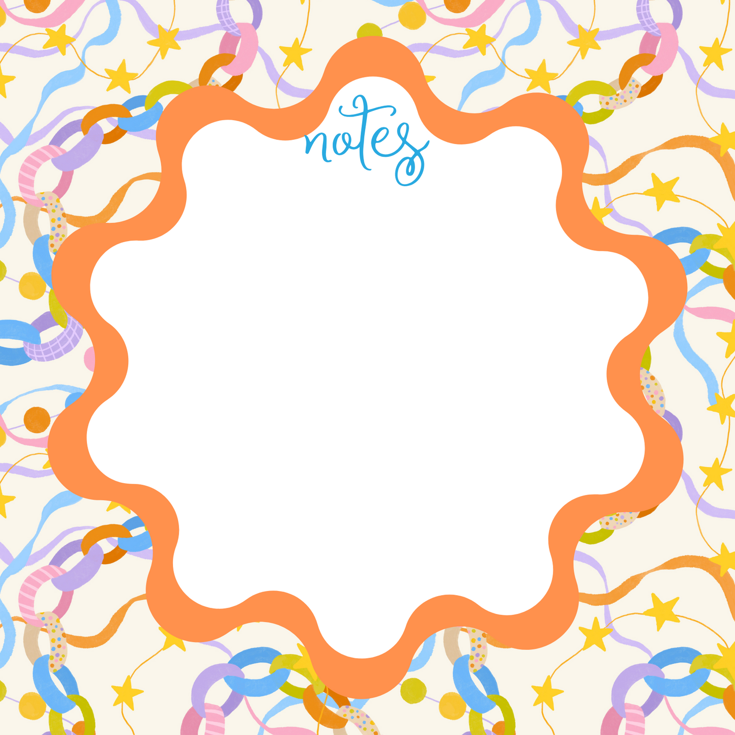 COLORFUL GARLAND  NOTEPAD