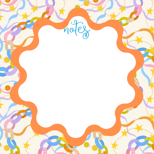 COLORFUL GARLAND  NOTEPAD