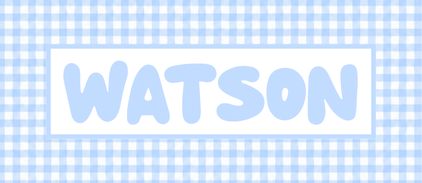 GINGHAM RECTANGLE VINYL LABEL