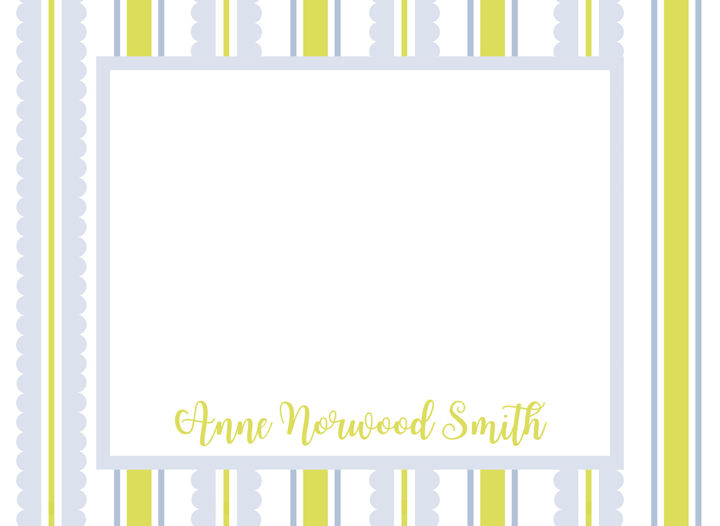 scalloped pattern stationery