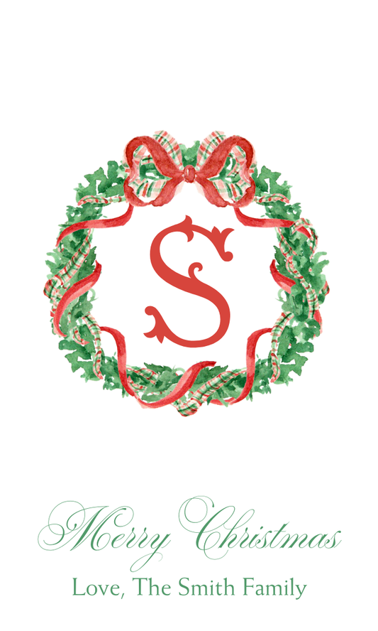 CHRISTMAS WREATH GIFT TAG