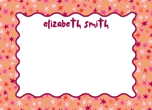 multi color stars stationery