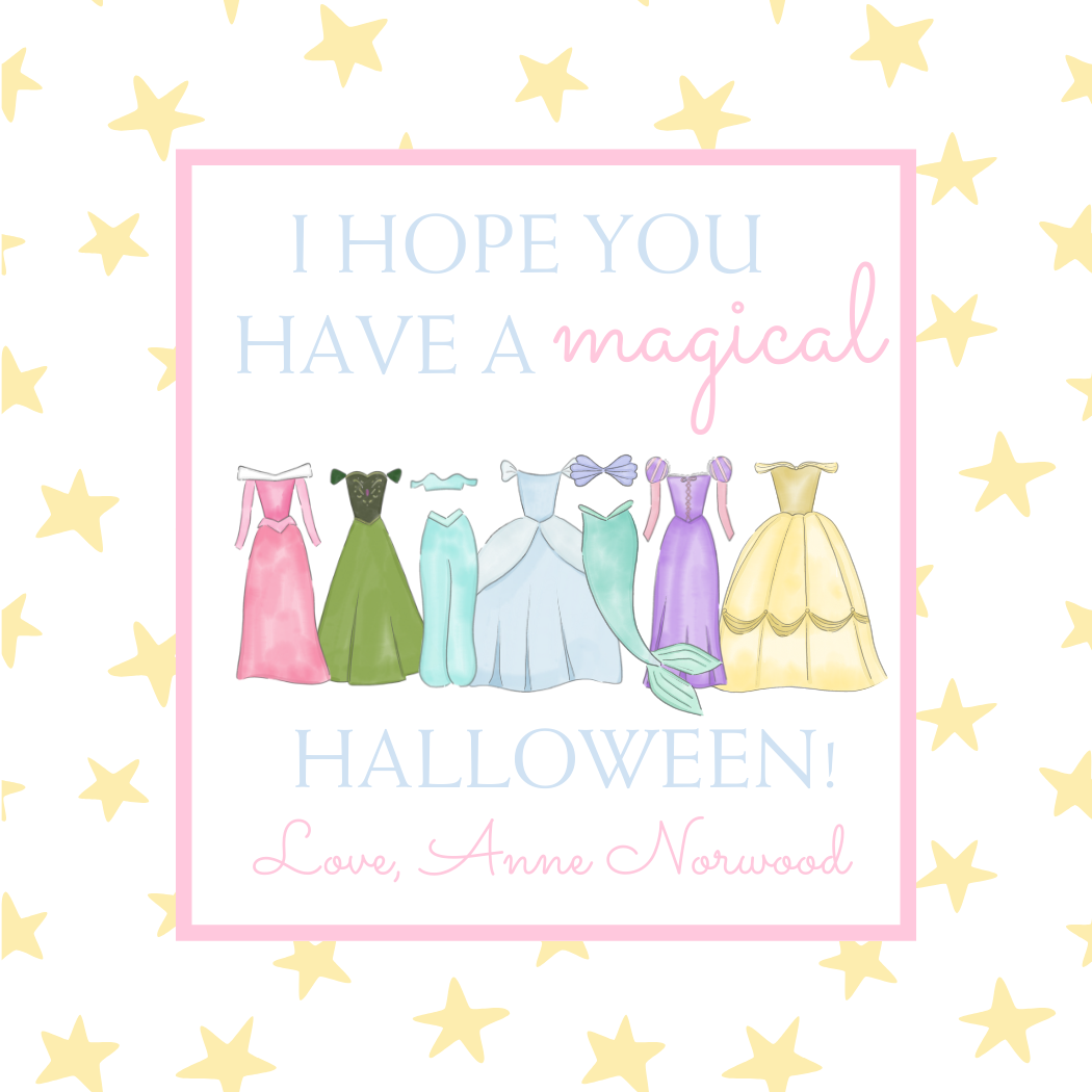 MAGICAL PRINCESS HALLOWEEN GIFT TAG