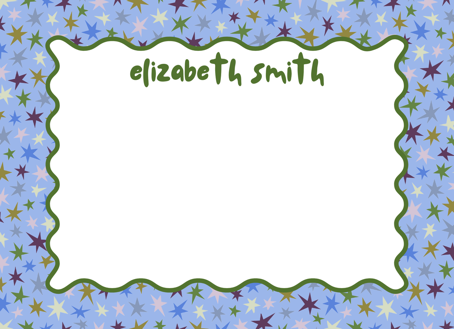 multi color stars stationery