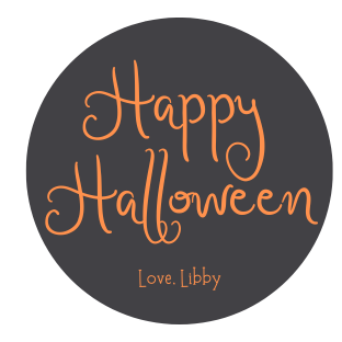 ROUND HAPPY HALLOWEEN GIFT TAGS