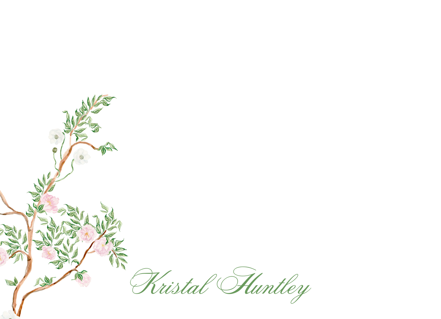 pink panel stationery