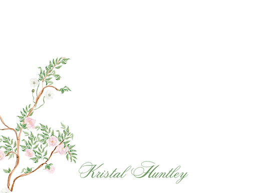 pink panel stationery