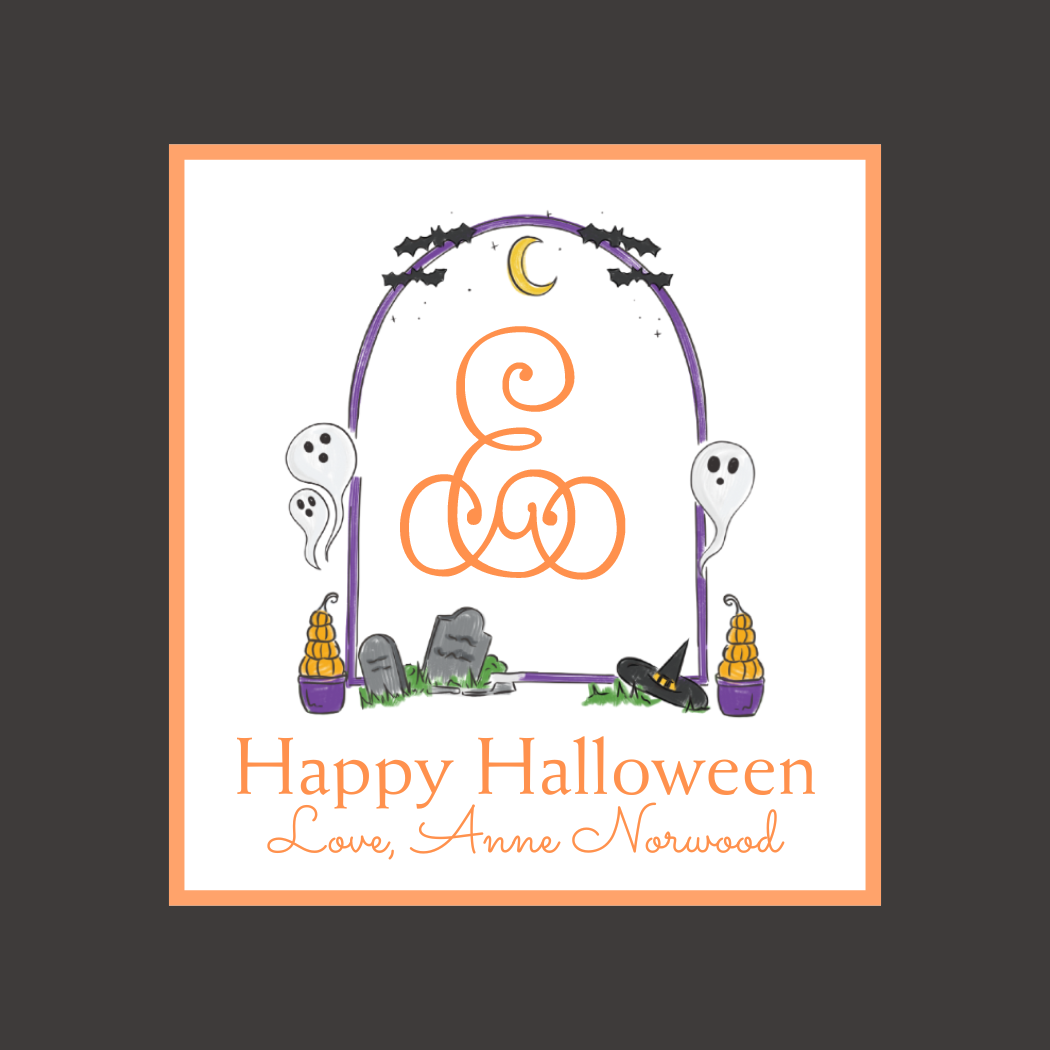 TRADITIONAL HALLOWEEN CREST GIFT TAG