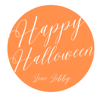 ROUND HAPPY HALLOWEEN GIFT TAG