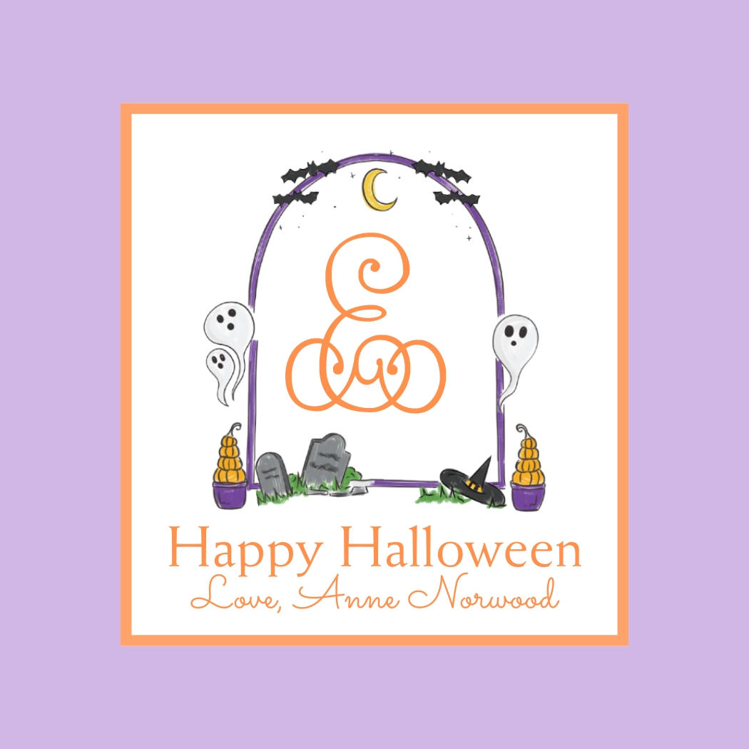 TRADITIONAL HALLOWEEN CREST GIFT TAG