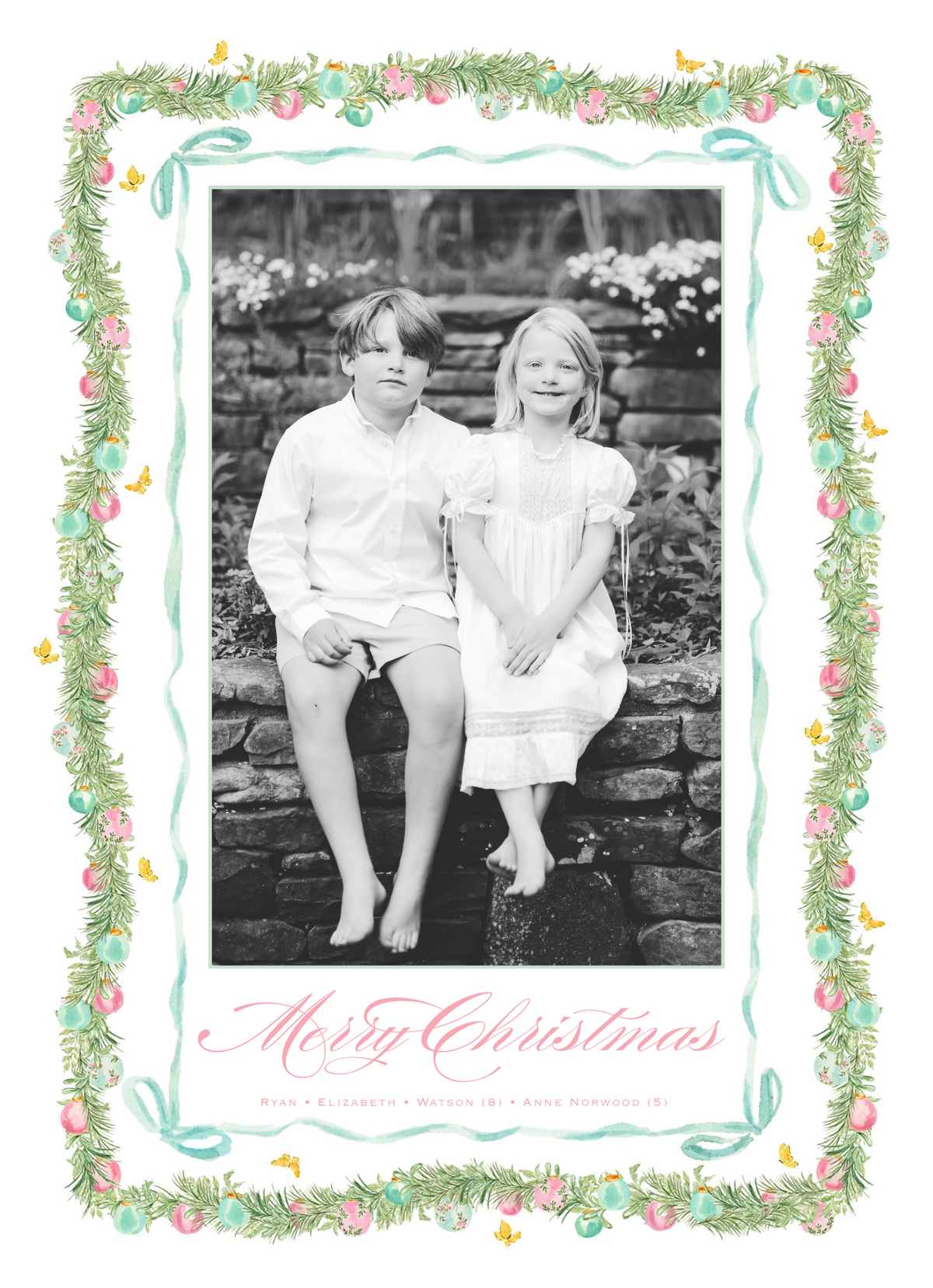 PRETTY PINK HOLIDAY CARD