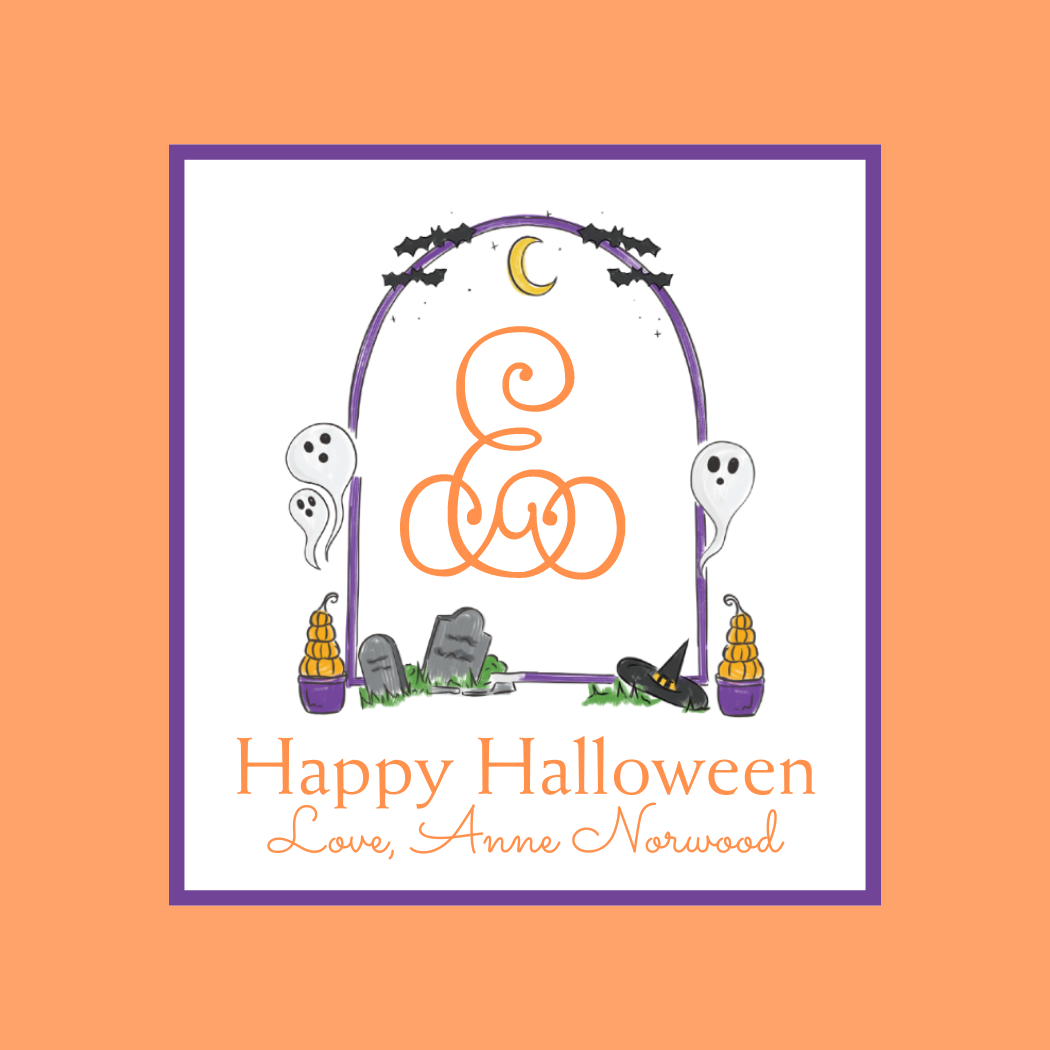 TRADITIONAL HALLOWEEN CREST GIFT TAG