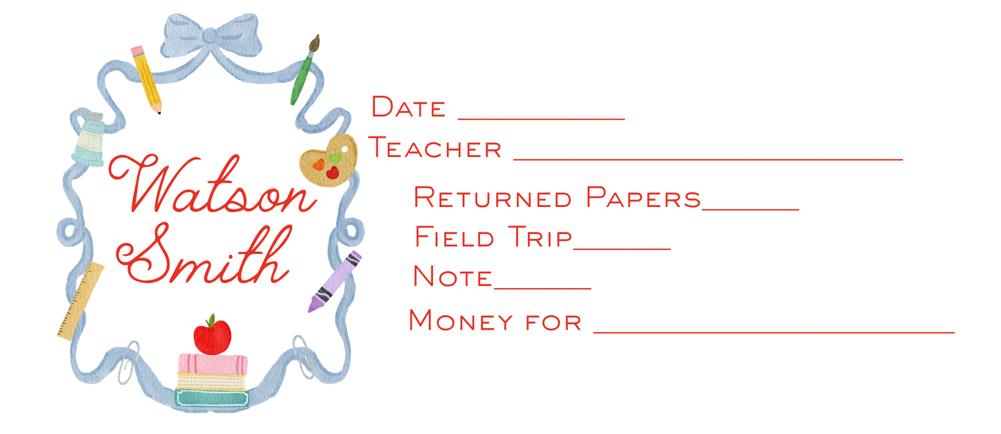 BLUE SCHOOL ENVELOPES