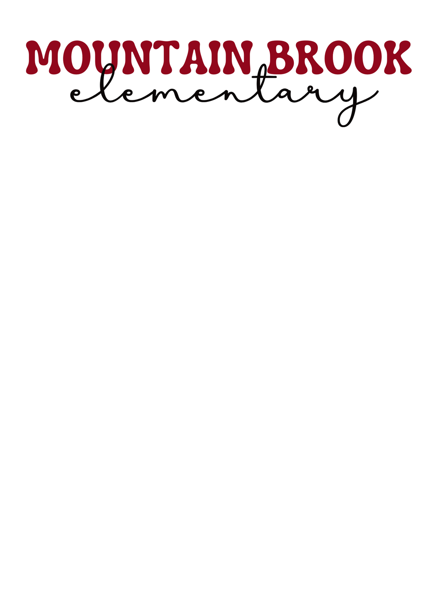 MOUNTAIN BROOK SCHOOLS 5X7 NOTEPADS