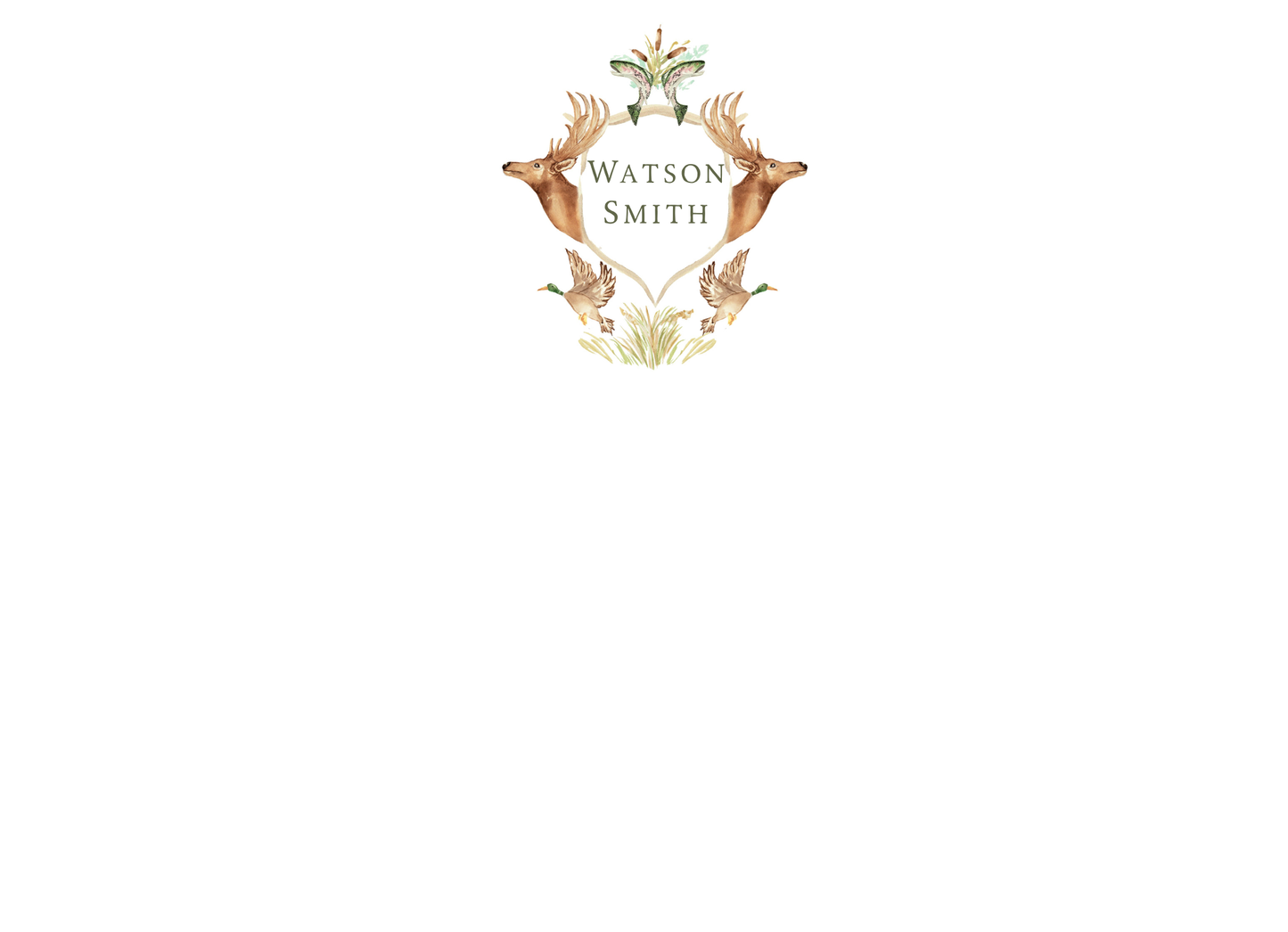 hunting crest stationery