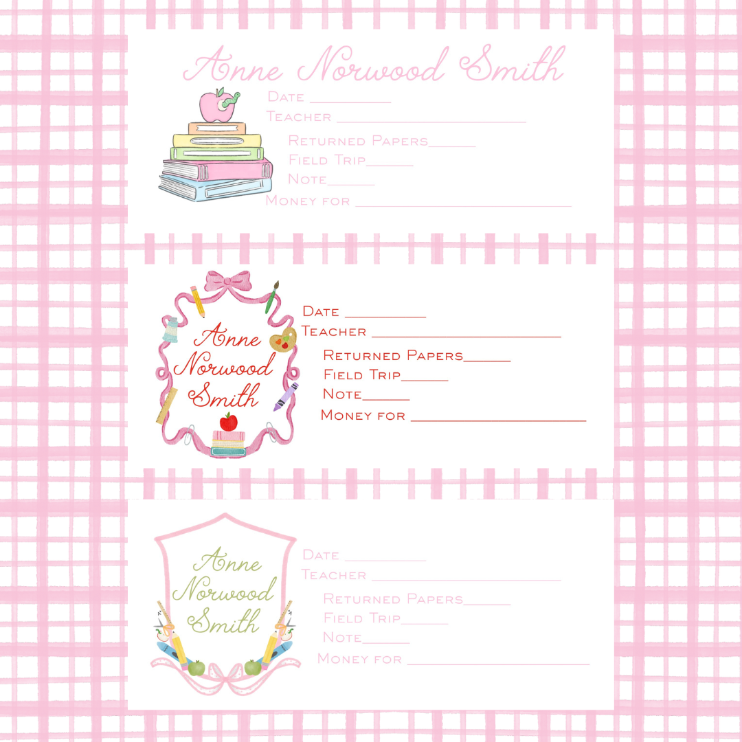 PINK SCHOOL ENVELOPES