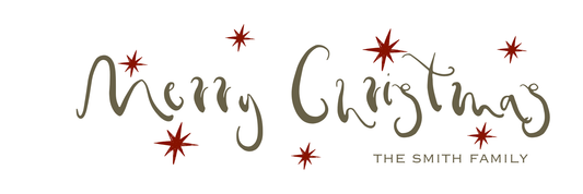 long + skinny MERRY CHRISTMAS GIFT TAG