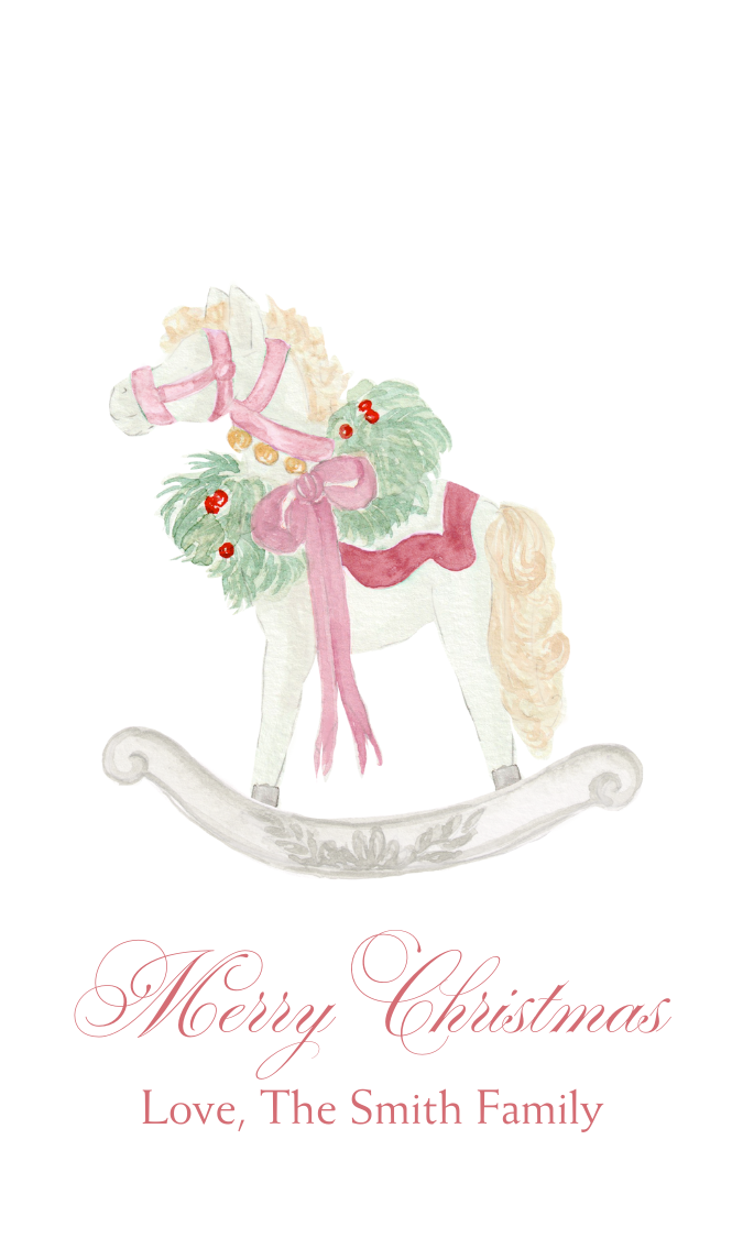 ROCKING HORSE GIFT TAG