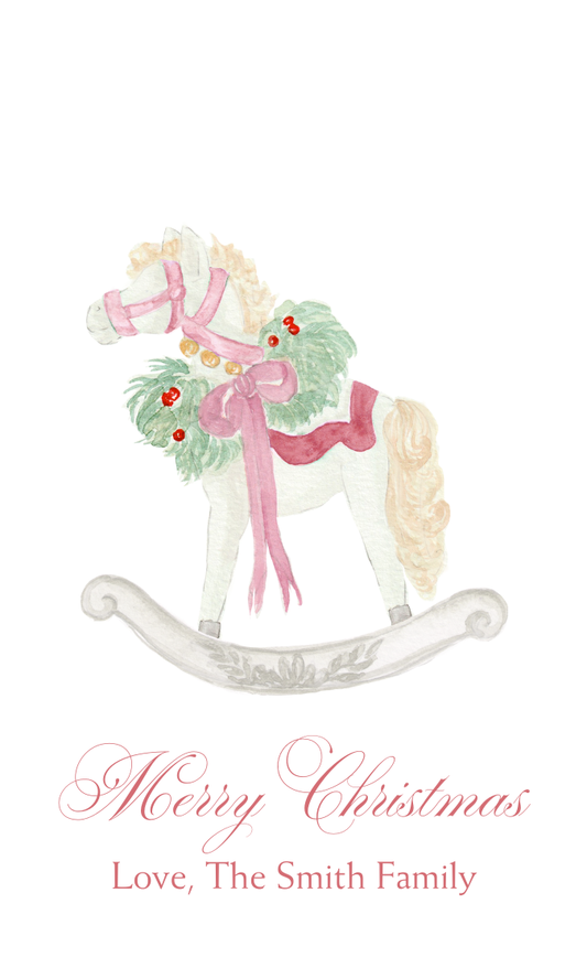 ROCKING HORSE GIFT TAG