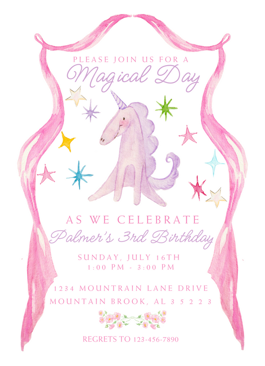 MAGICAL UNICORN INVITATION