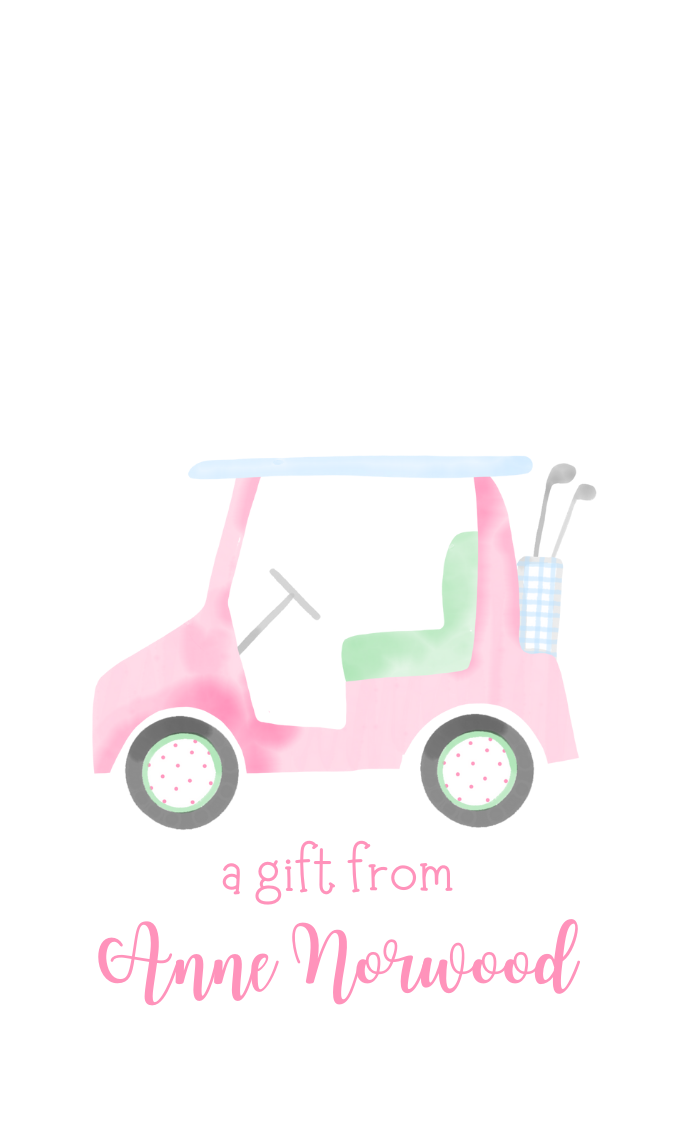 golf cart gift tag