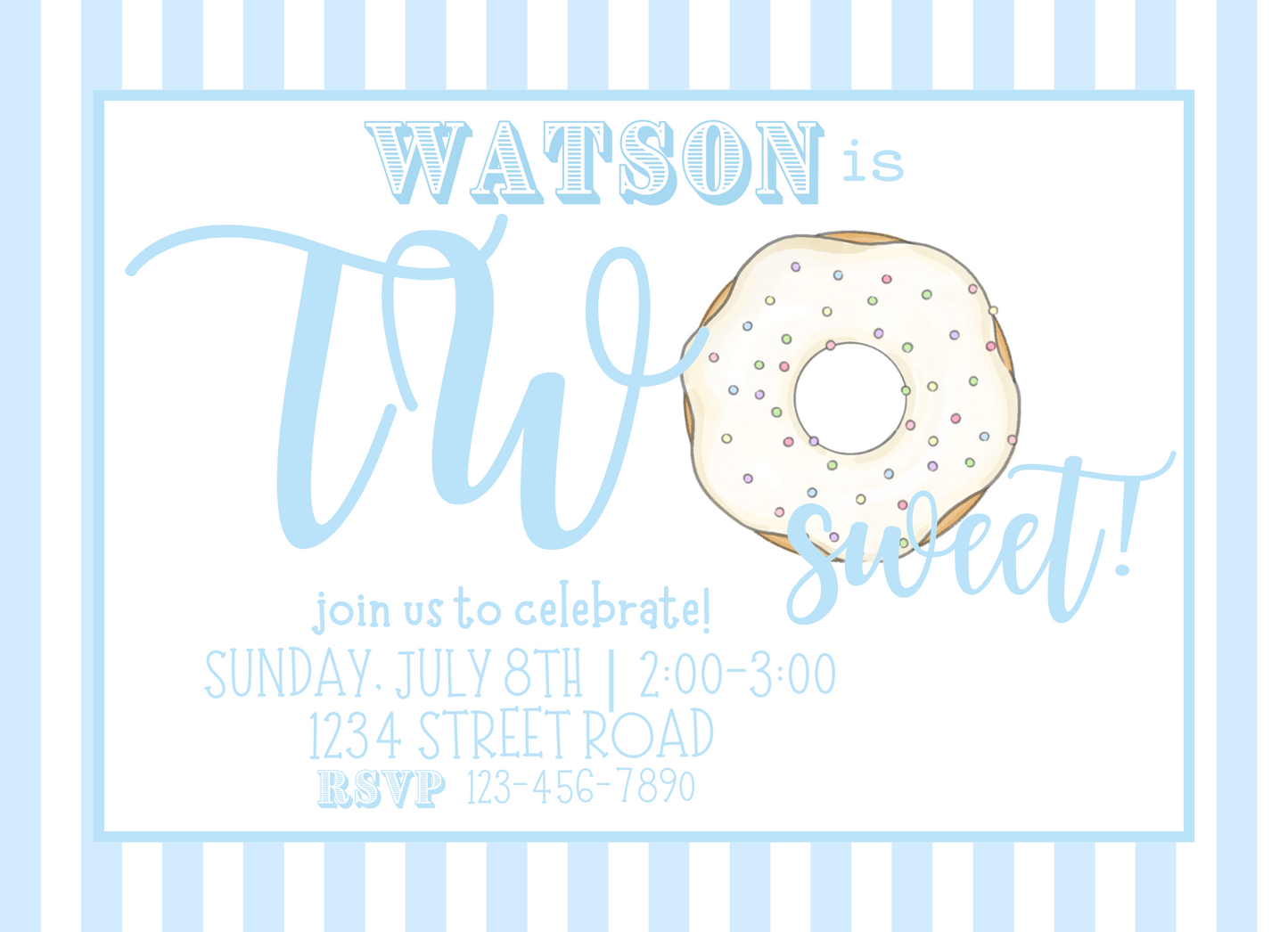 donut birthday invitation