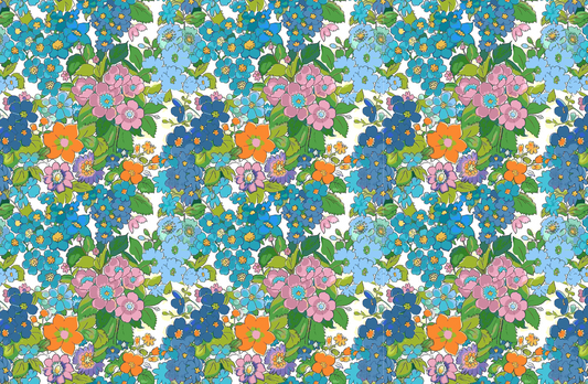 RETRO floral tear away paper placemat
