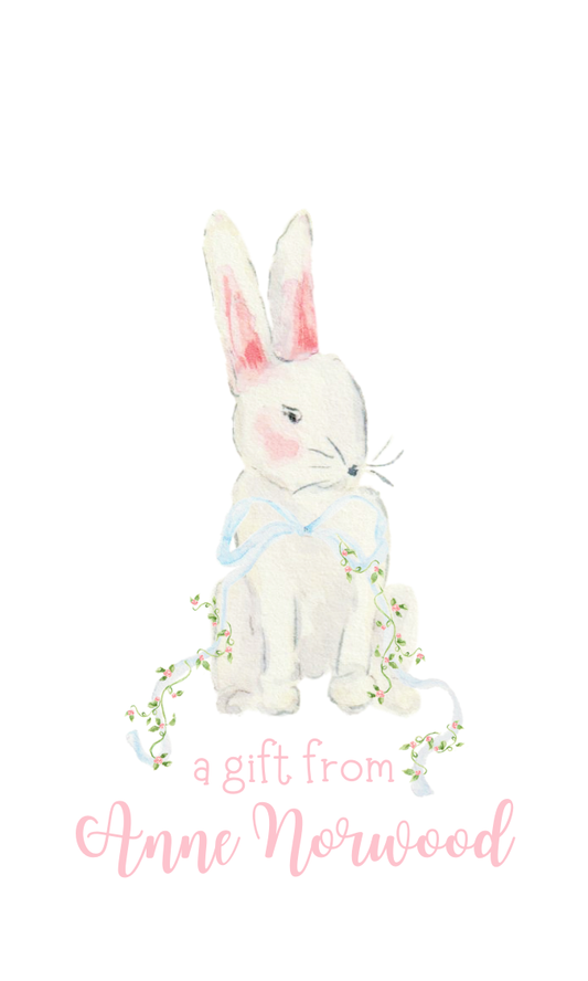 sweet bunny gift tag