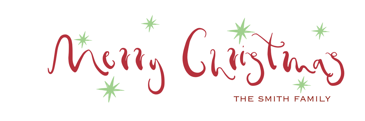 long + skinny MERRY CHRISTMAS GIFT TAG