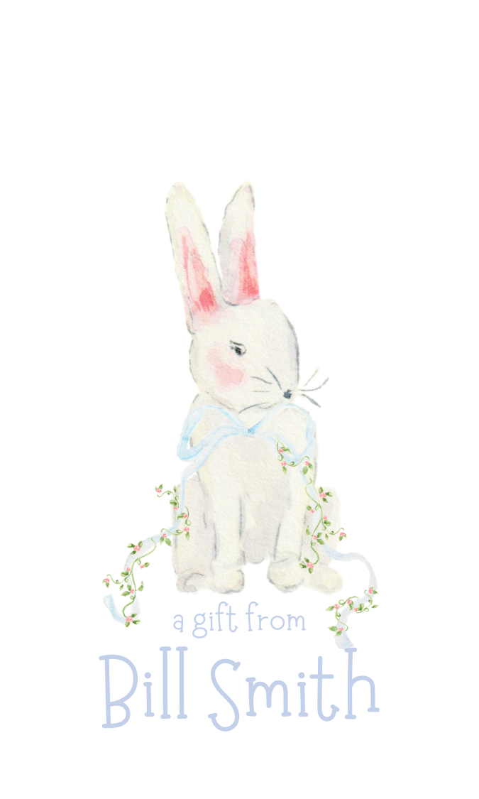 sweet bunny gift tag