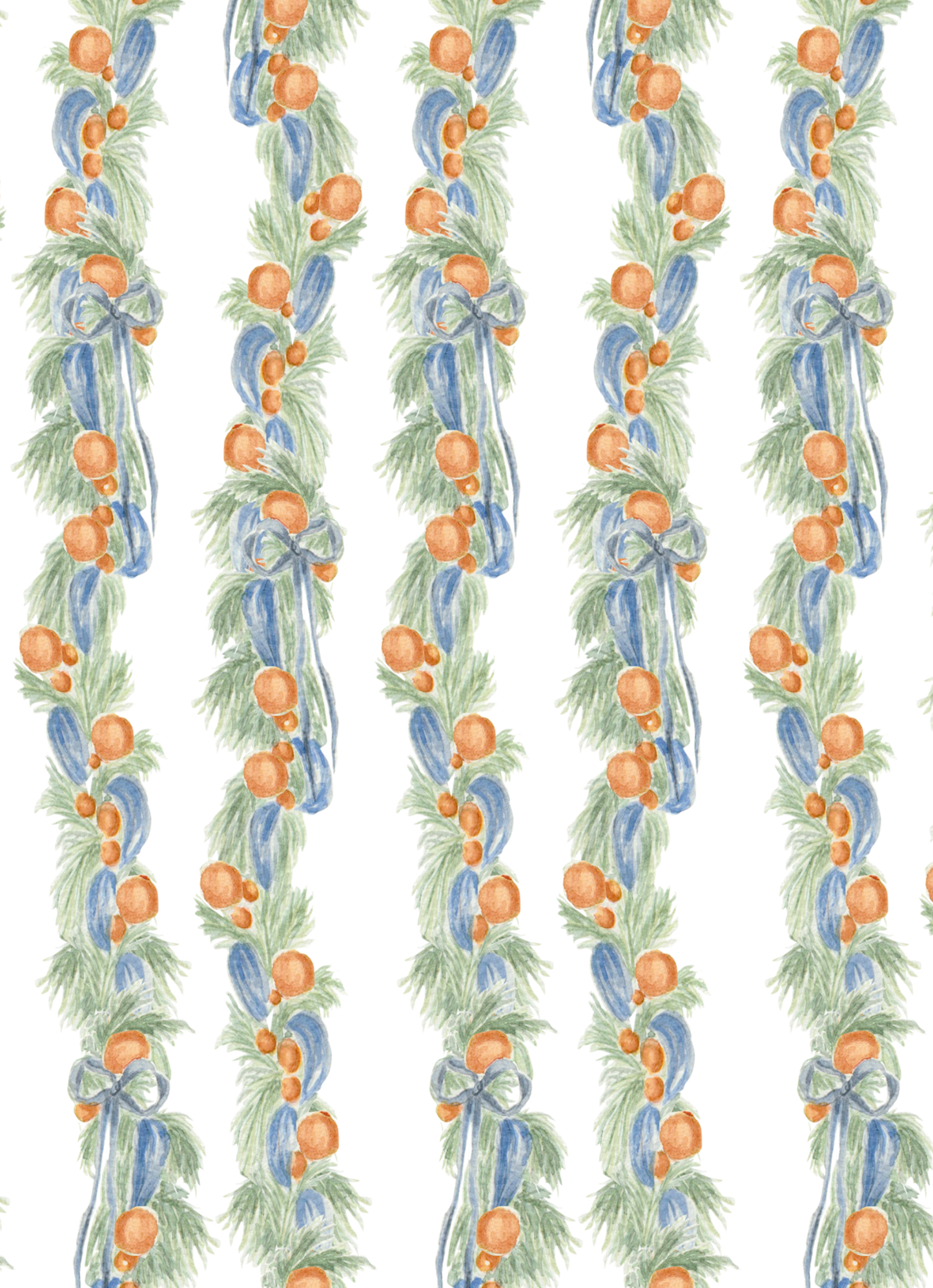 ORANGES GARLAND CHRISTMAS CARD