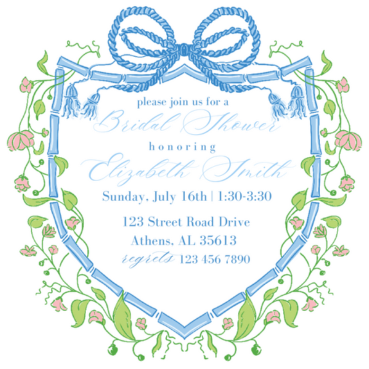 FLORAL CREST INVITATION