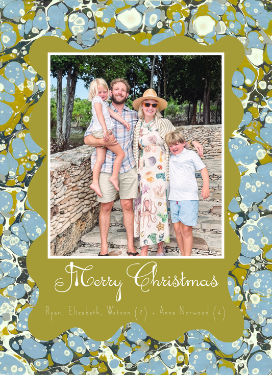 MERRY MARBLE Christmas card