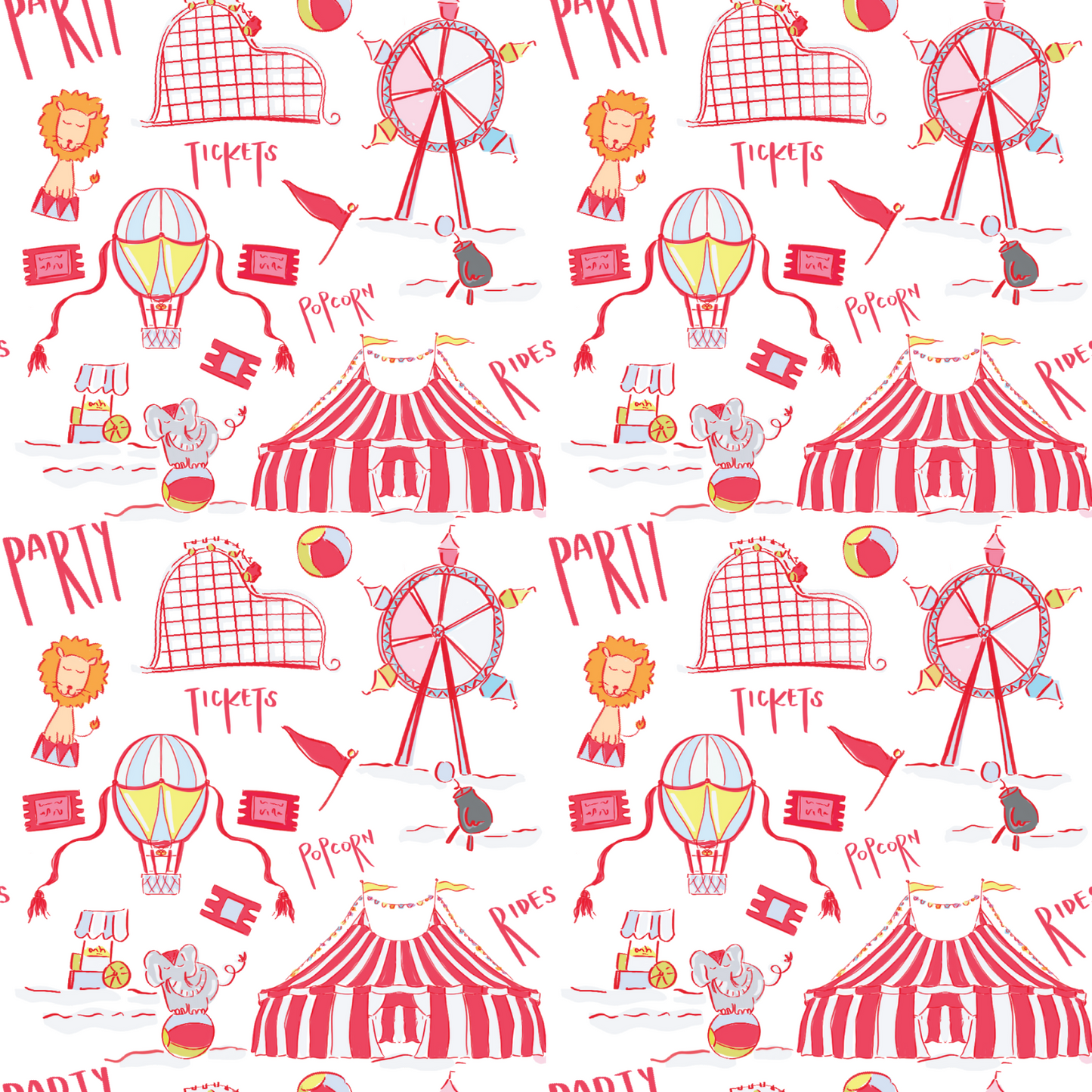 circus birthday party invitation