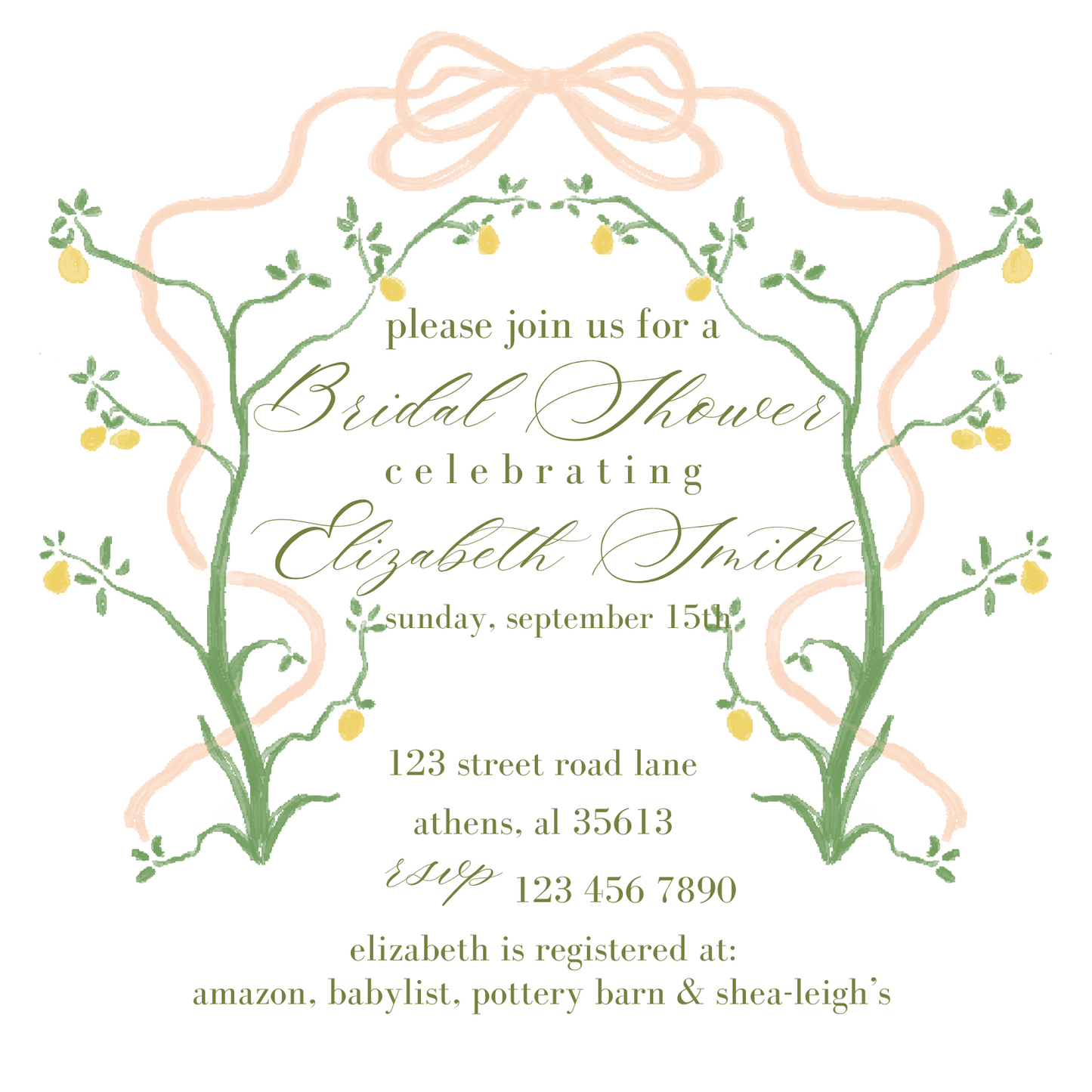 Chinoiserie invitation