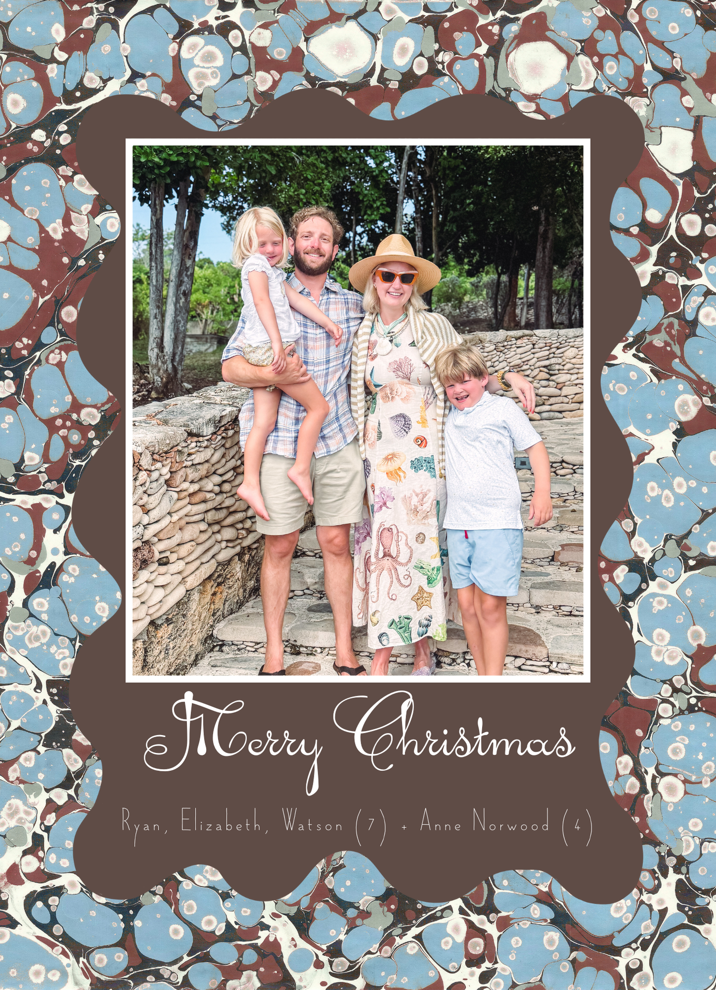 MERRY MARBLE Christmas card