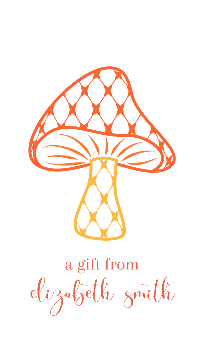 mushroom gift tags