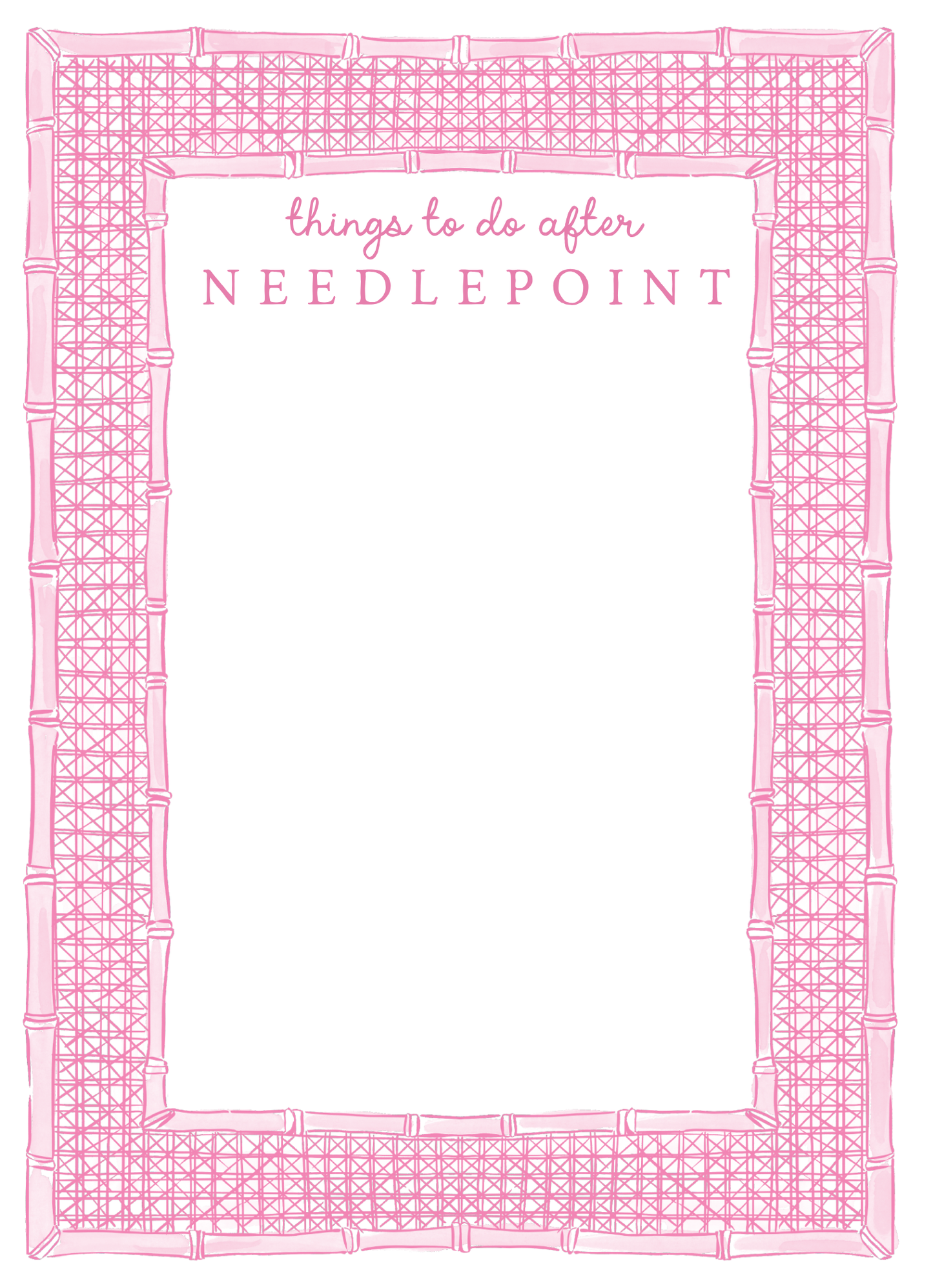 NEEDLEPOINT 5X7 NOTEPAD